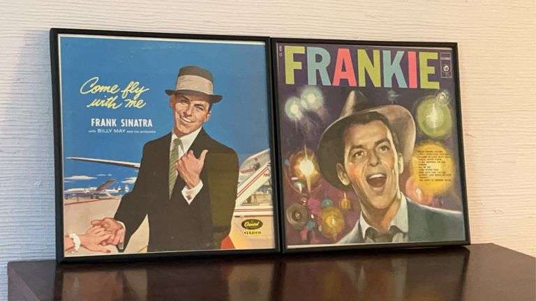 (2) Frank Sinatra framed album covers…..12-3/4” square image