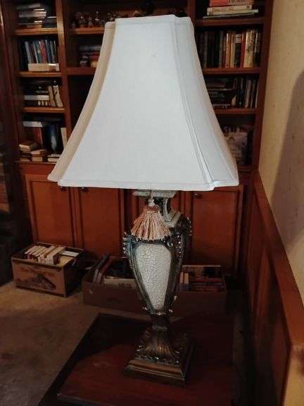Elegant resin based table lamp...35" tall image