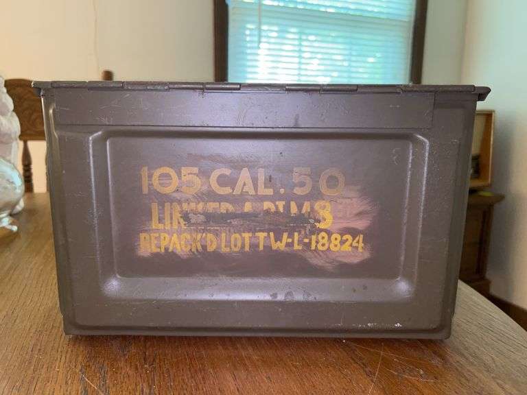 Vintage Belmont .50 Cal Ammo Box….12 x 6 x 7-1/2 tall image