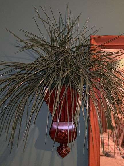 Beautiful decorative metal wall sconce with plastic greenery…..12” tall image