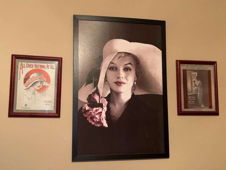 Grouping of (3) elegant lady prints…..2 smaller are 12-1/2 x 15-1/2 and larger is 26-1/4 x 38-1/4 image
