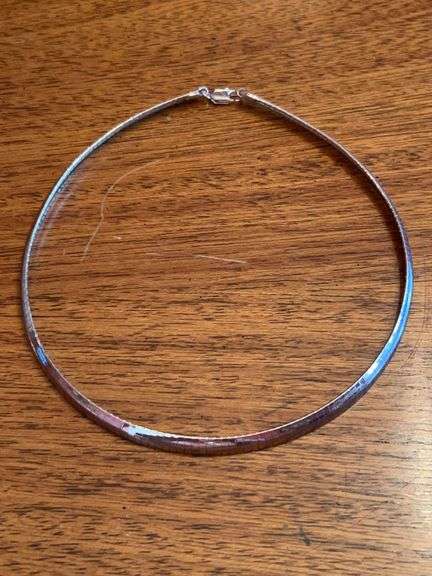 Italian Sterling 16” Omega Chain Choker…..25.2 grams image