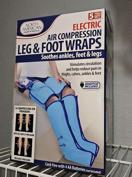 Electric air compression leg and foot wraps. Untested.