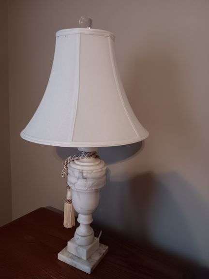 White Alabaster Lamp 27.5"