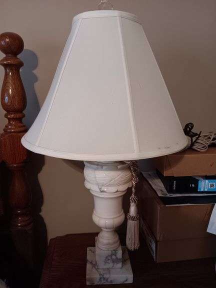 White Alabaster Lamp 27.5"
