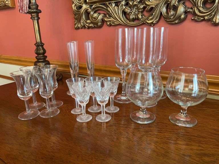 Grouping of several pieces of clear glass….various sizes and styles image