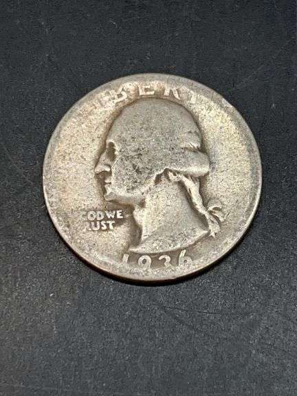 1936 Silver Quarter (90% silver)…..6 grams image