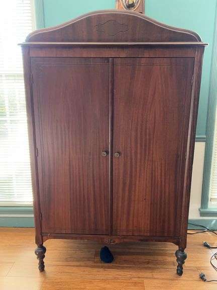 Antique wardrobe with 2 drawers…..37-1/2 x 20 x 60 tall image