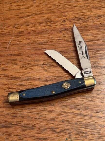 Schrade Cope USA Copenhagen Snuff advertising 2-blade pocket knife….3-1/2” closed image