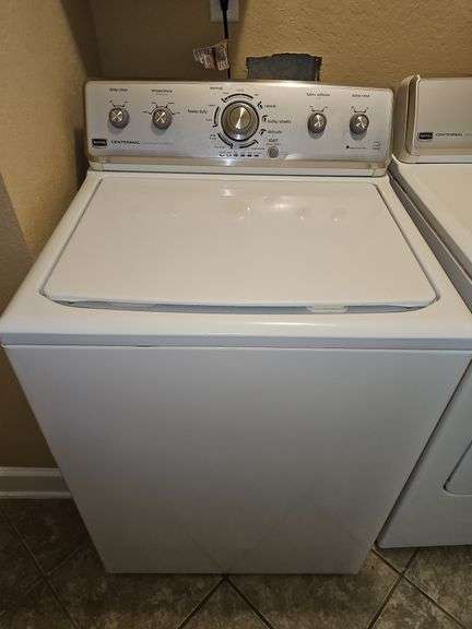 Maytag centennial commercial technology washer in working order. 27x25.5 x42.5 in tall.