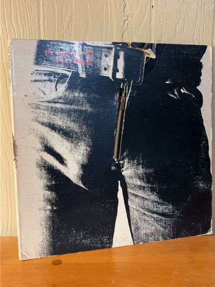 Rolling Stones Sticky Fingers album with Andy Warhol photography (damage on inside cover) image