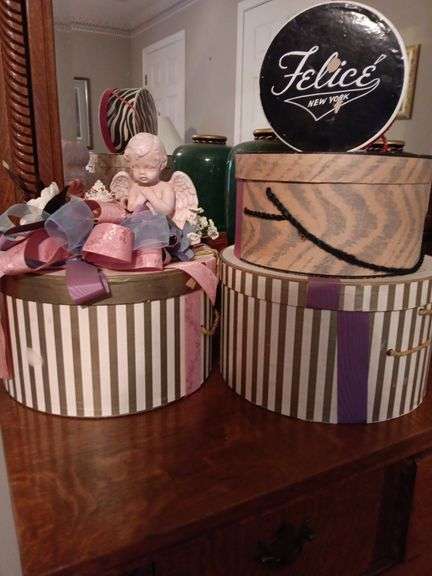 Group of Vintage Hat Boxes