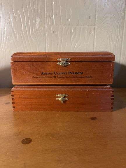 Nice selection of wooden cigar boxes image