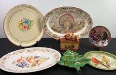 Large Lot of Serving Platters, Some Vintage