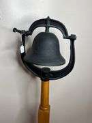 Cast Iron School Bell on Stand