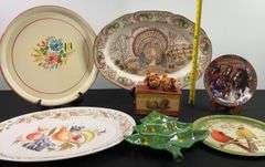 Large Lot of Serving Platters, Some Vintage