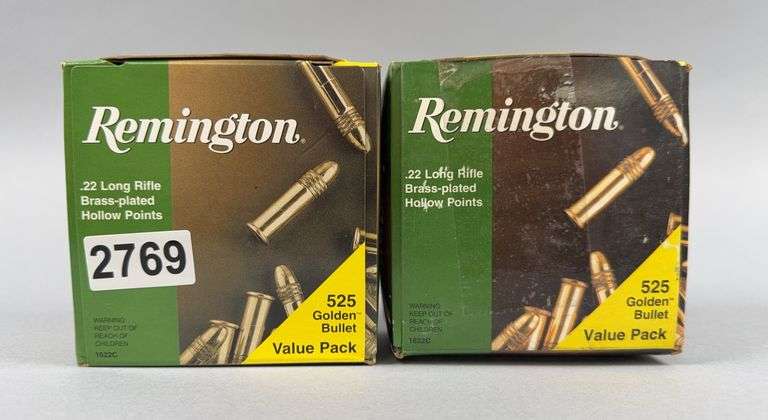 Remington .22 Cal Long Rifle Brass Plated Hollow Point, 1050 Cartridges image
