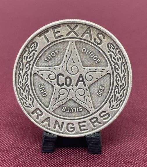 Texas Rangers One Troy Ounce Silver Rounds image