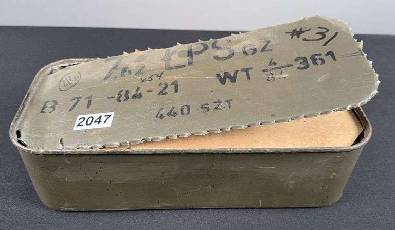 Opened Spam Can of 7.62 x 54 Ammunition image