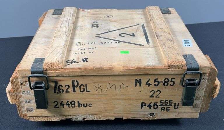 Wooden Ammo Crate of 8mm Germany Ammo (700 Rounds) image