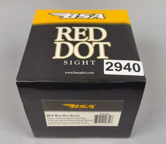 BSA 50mm Shadow Black Red Dot Sight image