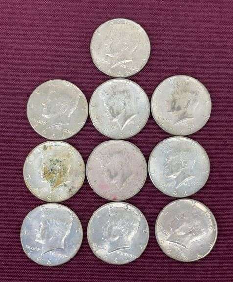(10) Silver-Clad Kennedy Half Dollars image