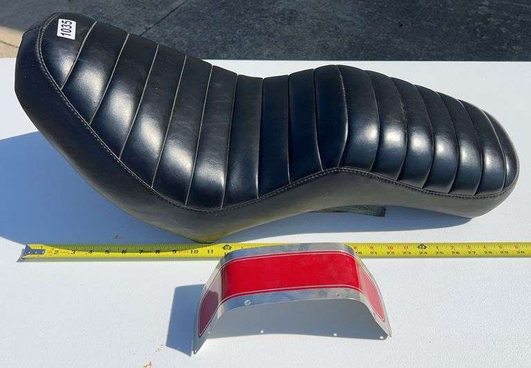 Soft Tail Ribbed Motorcycle Seat image