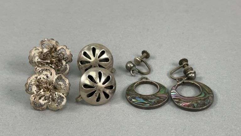 (3) Pairs of Silver Earrings image