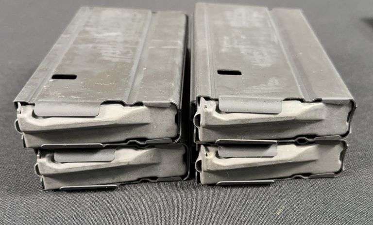 (4) Slightly Larger ArmaLite Metal Magazines, .308? image