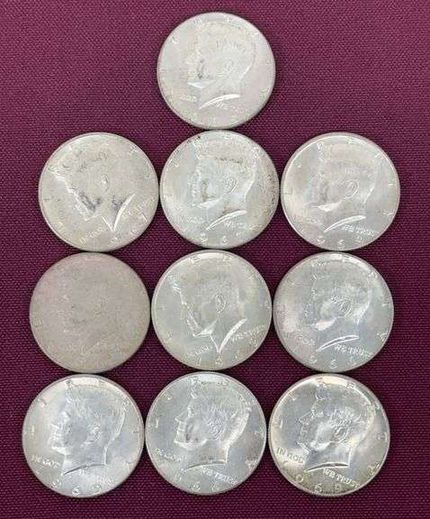 (10) Silver-Clad Kennedy Half Dollars image