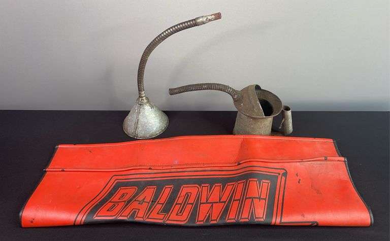 Oil Can, Funnel & Baldwin Work Mat image