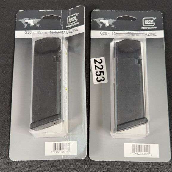 (2) G20 10mm, 15 Rd Glock Magazines image