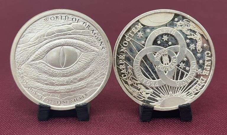Pair of Troy Ounce Silver Rounds image
