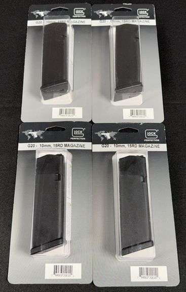 (4) G20 10mm, 15 Rd Glock Magazines image