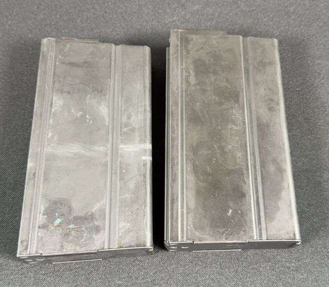 Pair of Slightly Larger ArmaLite Metal Magazines, .308? image