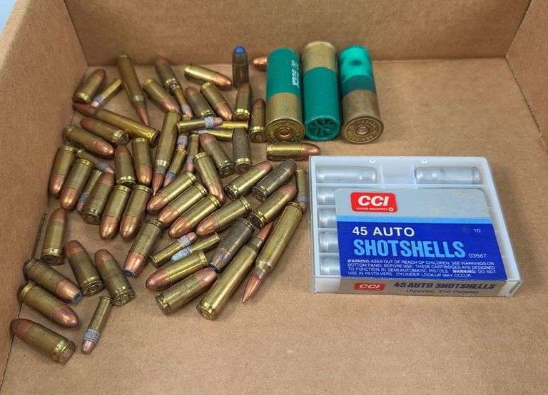 CCI 45 Auto Shot Shells & Bag of Assorted Size & Caliber Ammunition image