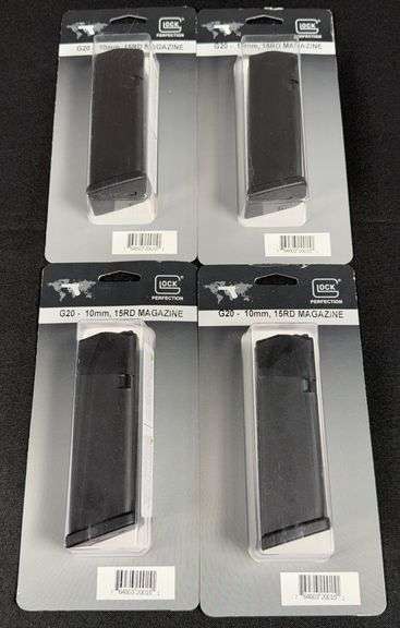 (4) G20 10mm, 15 Rd Glock Magazines image