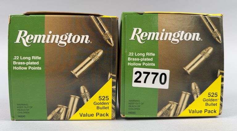 Remington .22 Cal Long Rifle Brass Plated Hollow Point, 1050 Rounds image