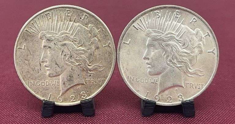 1923D & 1923 Silver Peace Dollars image