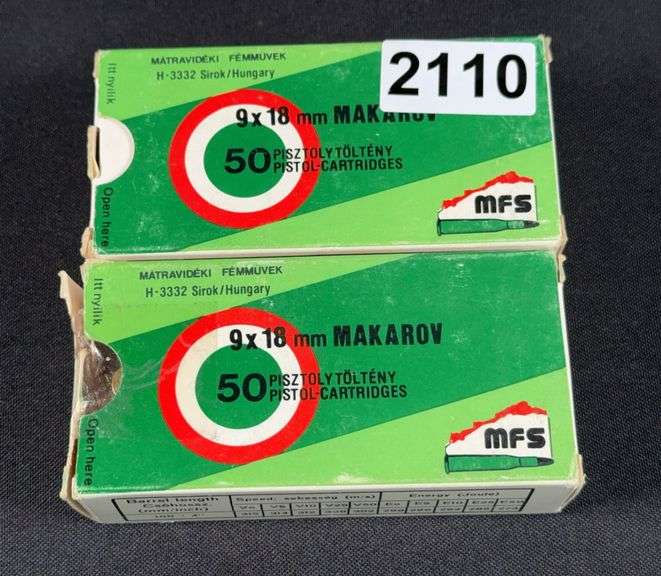 Made in Hungry 9x18 mm Makarov Ammunition, 100 Count image