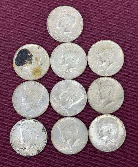 (10) Silver-Clad Kennedy Half Dollars image