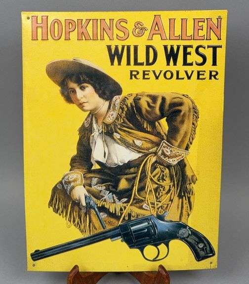 Hopkins & Allen Wild West Revolver Sign image