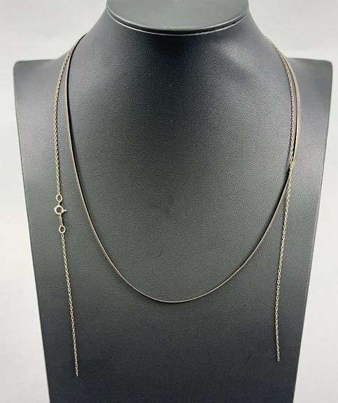 Pair of .925 Necklaces (1 is Broken) image