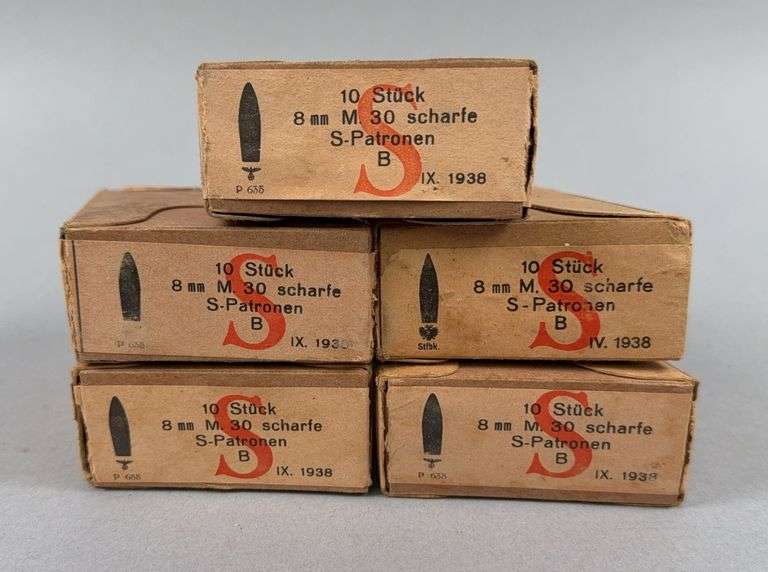 Stuck 8mm M 30 Scharfe S- Patronen B, 50 Count image