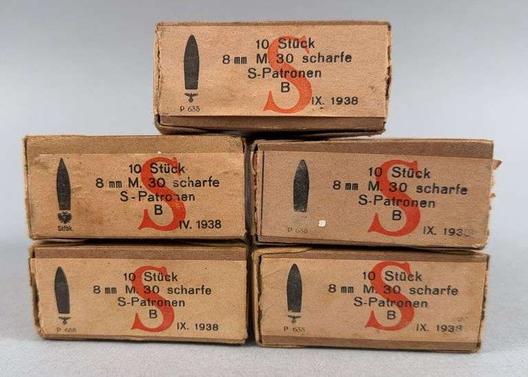 Stuck 8mm M 30 Scharfe S- Patronen B, 50 Count image