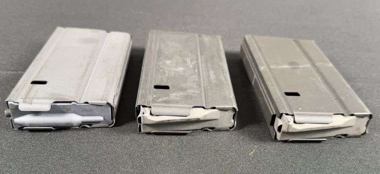 (3) Slightly Larger ArmaLite Metal Magazines, .308? image