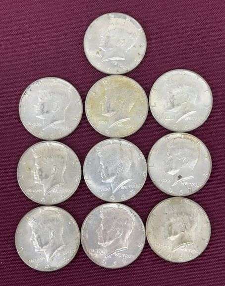 (10) Silver-Clad Kennedy Half Dollars image