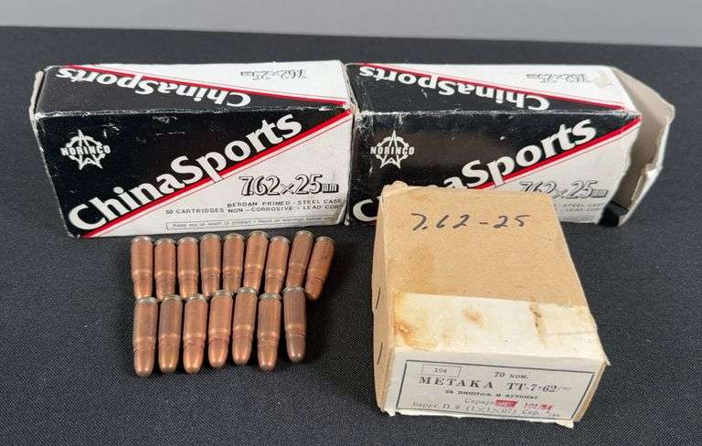 7.62x25 China Sports & Other Brands, Approx. 180 Cartridges image