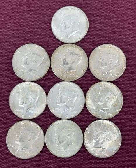 (10) Silver-Clad Kennedy Half Dollars image