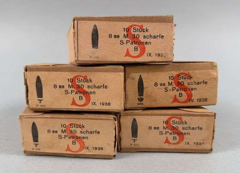 Stuck 8mm M 30 Scharfe S- Patronen B, 50 Count image